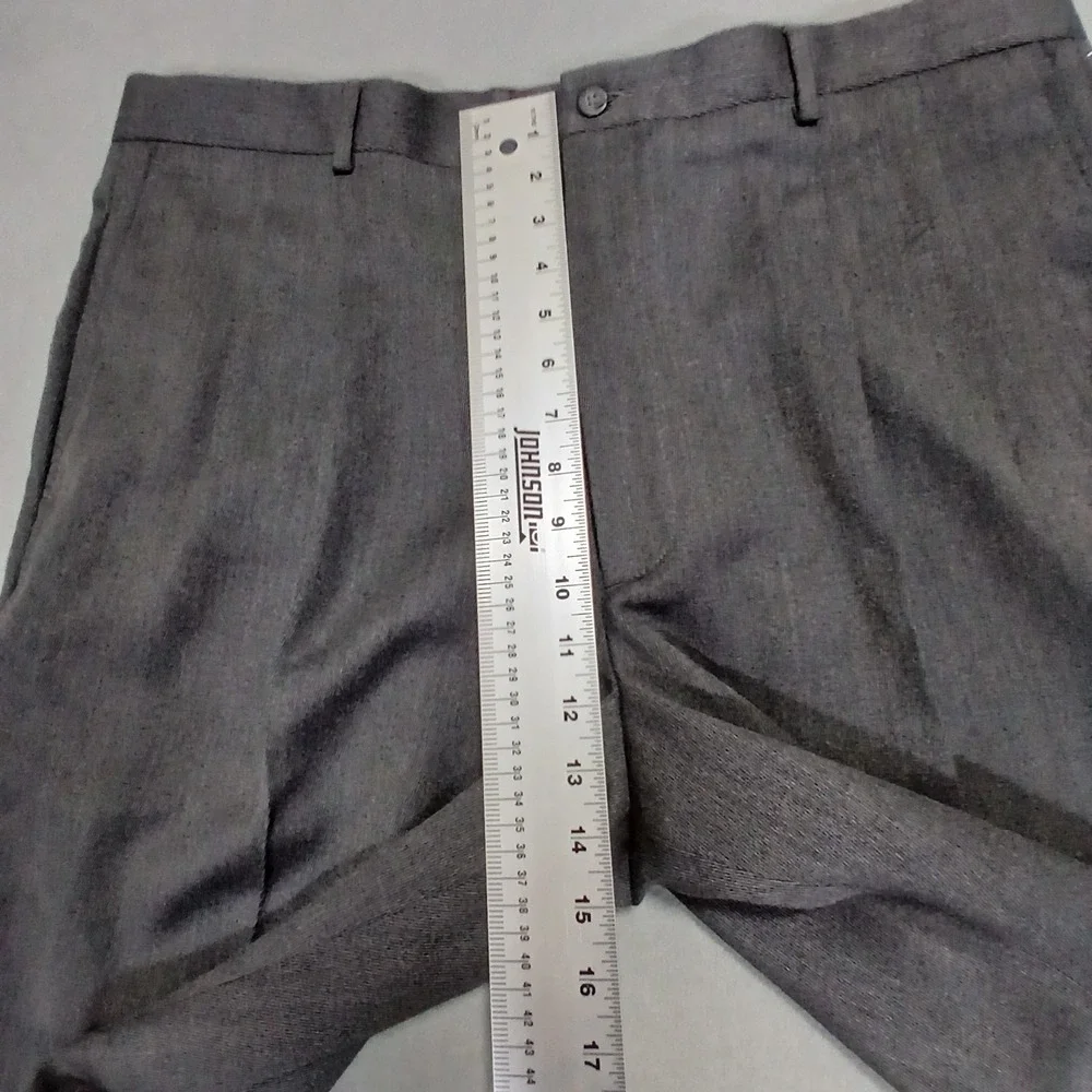 Claiborne Mens Trouser Pleated Dress Pants Cuffed Hem‎ Gray Size 40x30